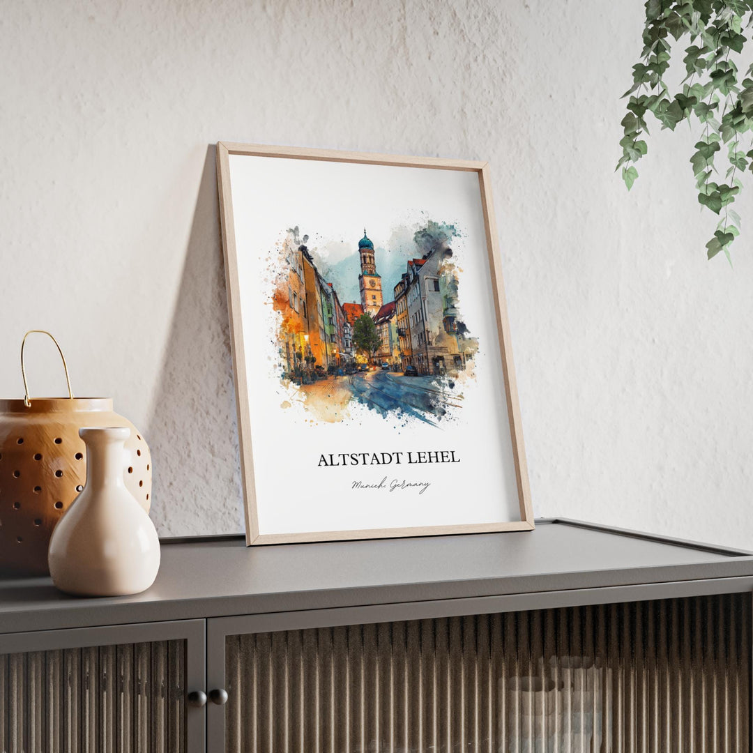 Altstadt Lehel Wall Art, Munich Print, Munich Watercolor Art, Munich Germany Gift, Altstadt Lehel Print, Travel Poster, Housewarming Gift