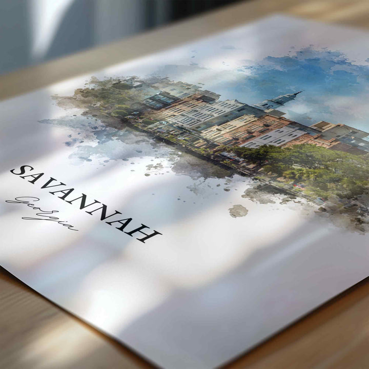 Savannah, Georgia – Watercolor Art Print