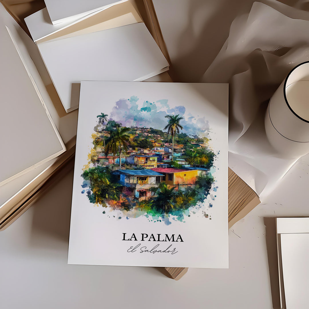 La Palma, El Salvador – Watercolor Art Print