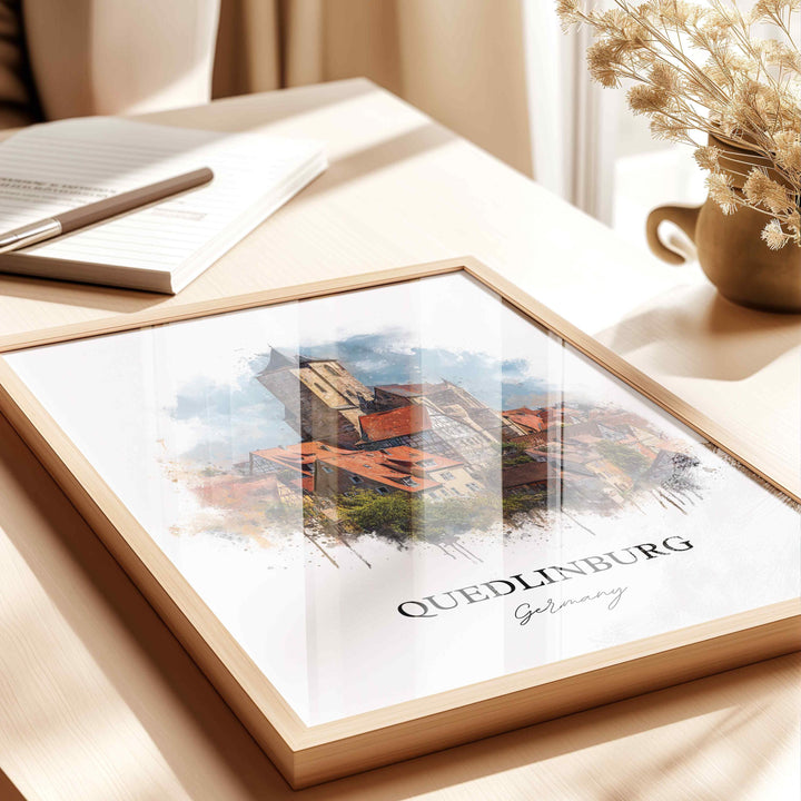 Quedlinburg, Germany – Watercolor Art Print