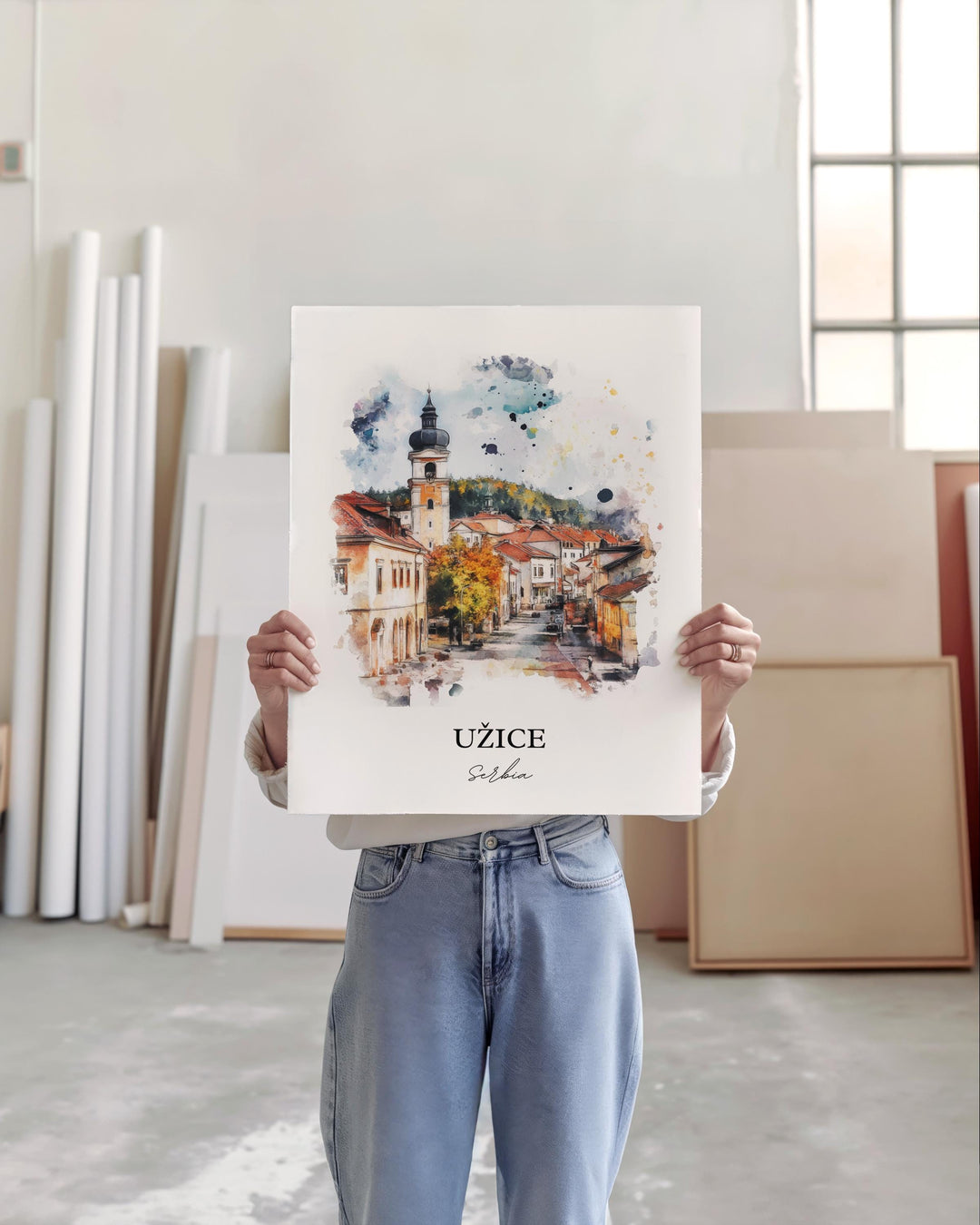 Uzice Serbia Wall Art, Zlatibor District Print, Serbia Watercolor Art, Uzice Serbia Gift, Travel Print, Travel Poster, Housewarming Gift