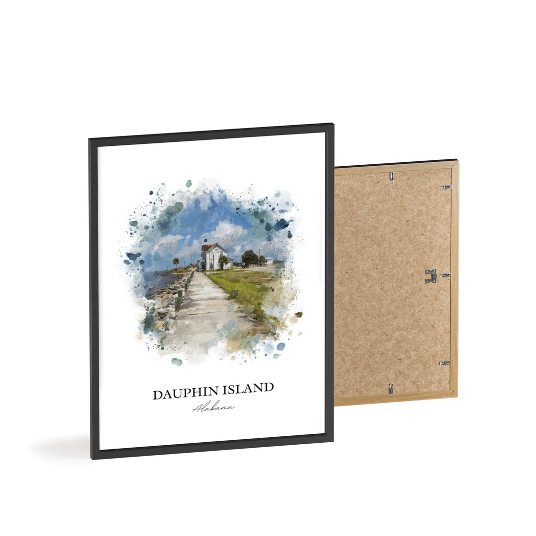 Dauphin Island, Alabama – Watercolor Art Print