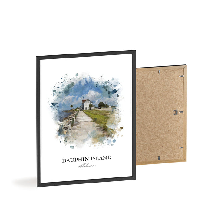 Dauphin Island, Alabama – Watercolor Art Print