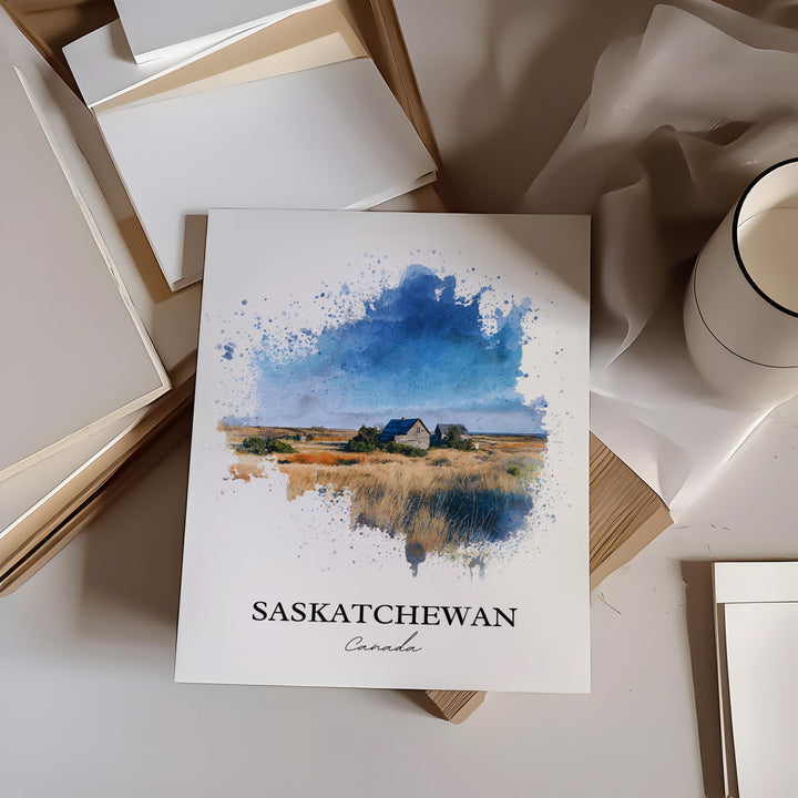 Saskatchewan, Canada – Watercolor Art Print