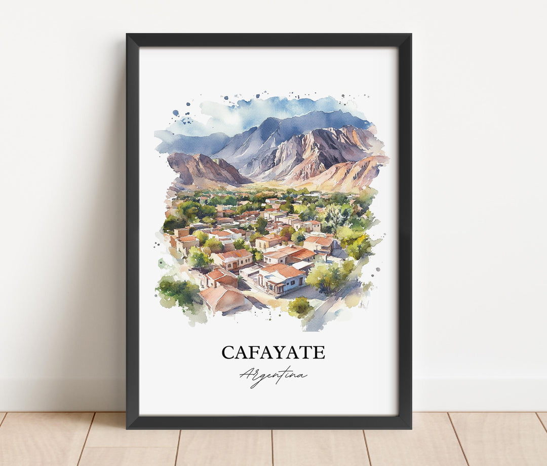 Cafayate Wall Art, Salta Print, Argentina Watercolor Art, Cafayate Argentina Gift, Travel Print, Travel Poster, Housewarming Gift