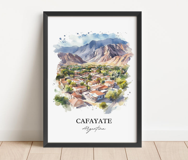 Cafayate Wall Art, Salta Print, Argentina Watercolor Art, Cafayate Argentina Gift, Travel Print, Travel Poster, Housewarming Gift