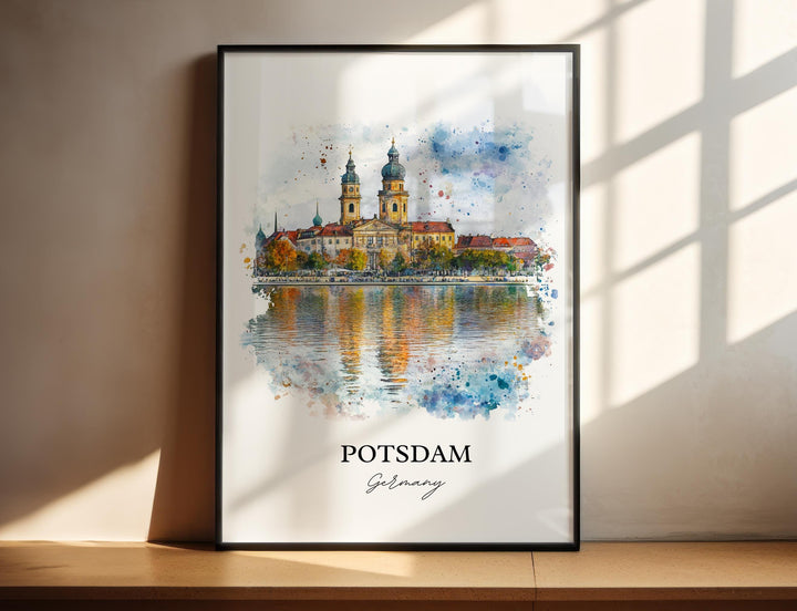 Potsdam Germany Wall Art, Berlin Print, Germany Watercolor Art, Potsdam Germany Gift, Travel Print, Travel Poster, Housewarming Gift
