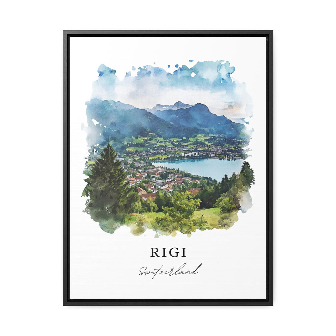 Rigi Switzerland Wall Art, Rigi Print, Lucerne Watercolor Art, Rigi Swiss Gift,