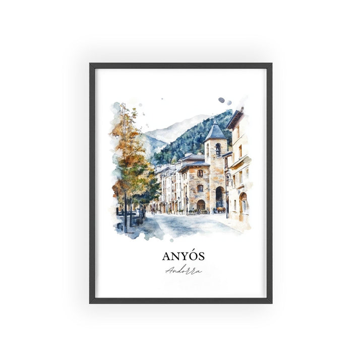 La Massana, Andorra – Watercolor Art Print
