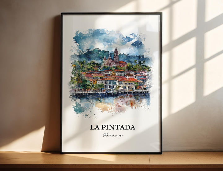 La Pintada Wall Art, La Pintada Panama Print, Panama Watercolor Art, La Pintada Gift, Travel Print, Travel Poster, Housewarming Gift
