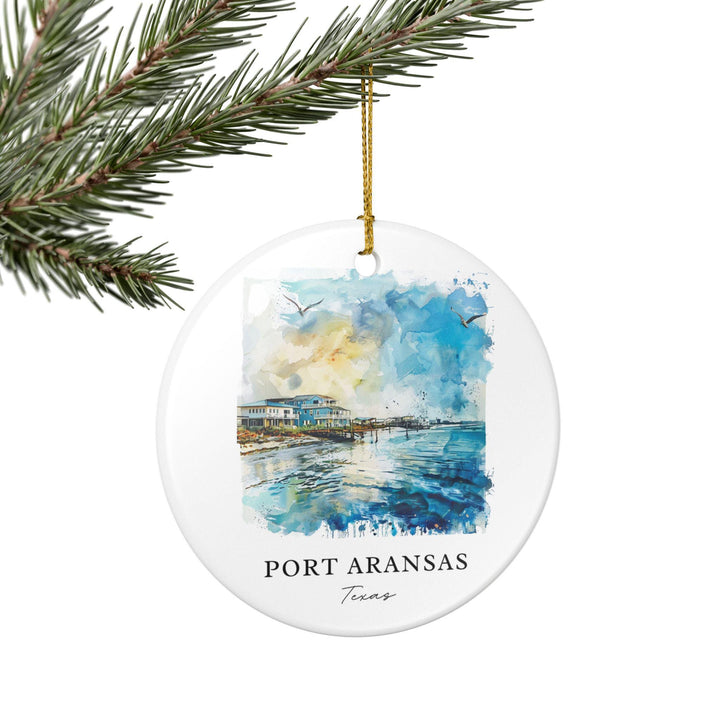Port Aransas, Texas Ornament: Unique Port Aransas TX Souvenir, Port Aransas Xmas Decor, and Authentic Port Aransas Gift