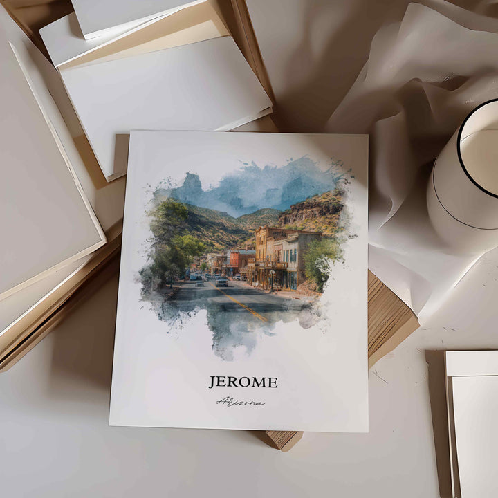 Jerome, Arizona – Watercolor Art Print