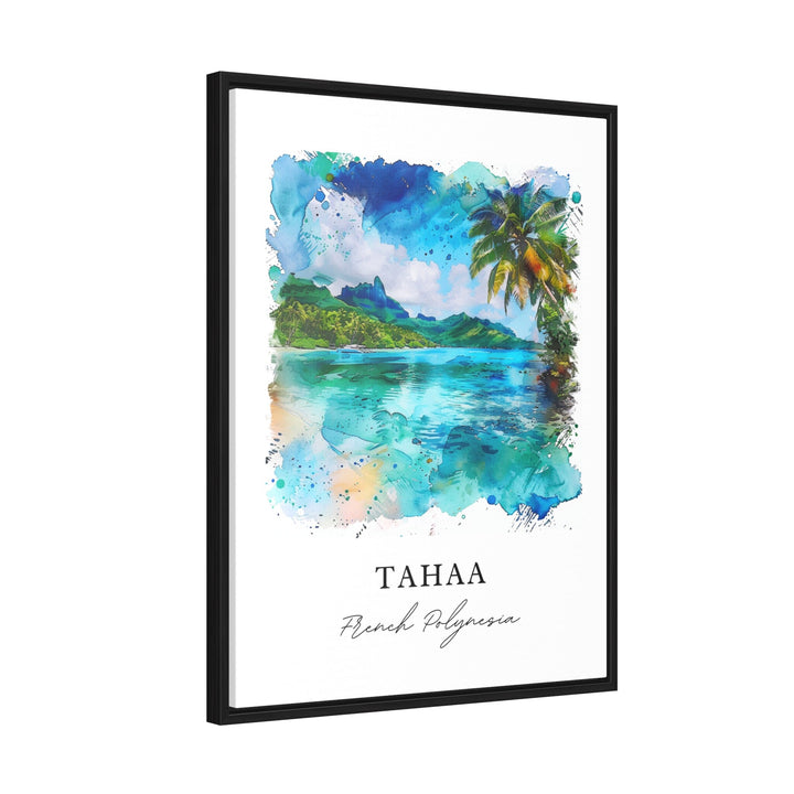 Tahaa Wall Art, Tahaa French Polynesia Print, Tahaa Watercolor Art, Leeward Islands Gift,