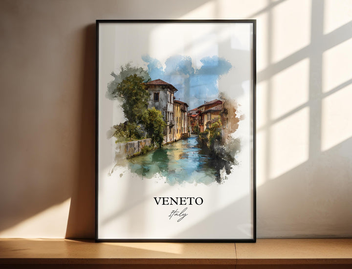 Veneto Italy Wall Art, Italy Print, Italy Watercolor Art, Veneto Italy Gift, Italia Travel Print, Travel Poster, Housewarming Gift