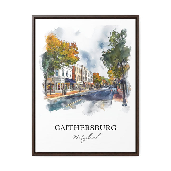 Gaithersburg Art, Montgomery County Print, Maryland Watercolor Art, Gaithersburg MD Gift, Travel Print, Travel Poster, Housewarming Gift