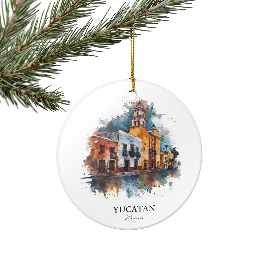Yucatan Mexico Switzerland Ornament: Unique Yucatán Souvenir, Yucatán Xmas Decor, and Authentic Yucatán Peninsula Gift