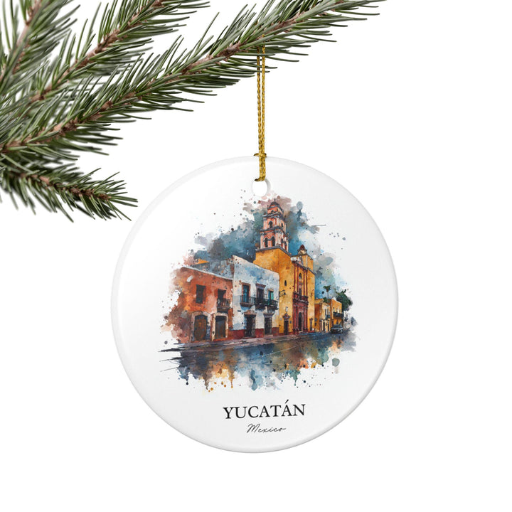 Yucatan Mexico Switzerland Ornament: Unique Yucatán Souvenir, Yucatán Xmas Decor, and Authentic Yucatán Peninsula Gift