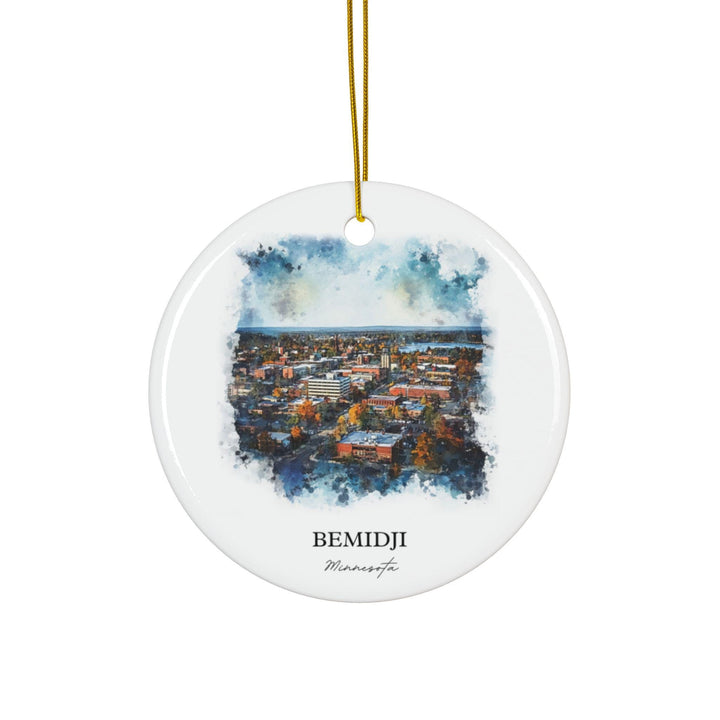 Bemidji MN Ornament: Unique Bemidji Souvenir, Bemidji Xmas Decor, and Authentic Minnesota Gift