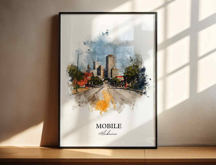 Mobile, Alabama – Watercolor Art Print