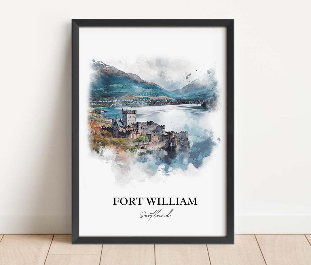 Fort William Wall Art, Scottish Highlands Print, Scotland Art, Fort William Scotland Gift, Travel Print, Travel Poster, Housewarming Gift