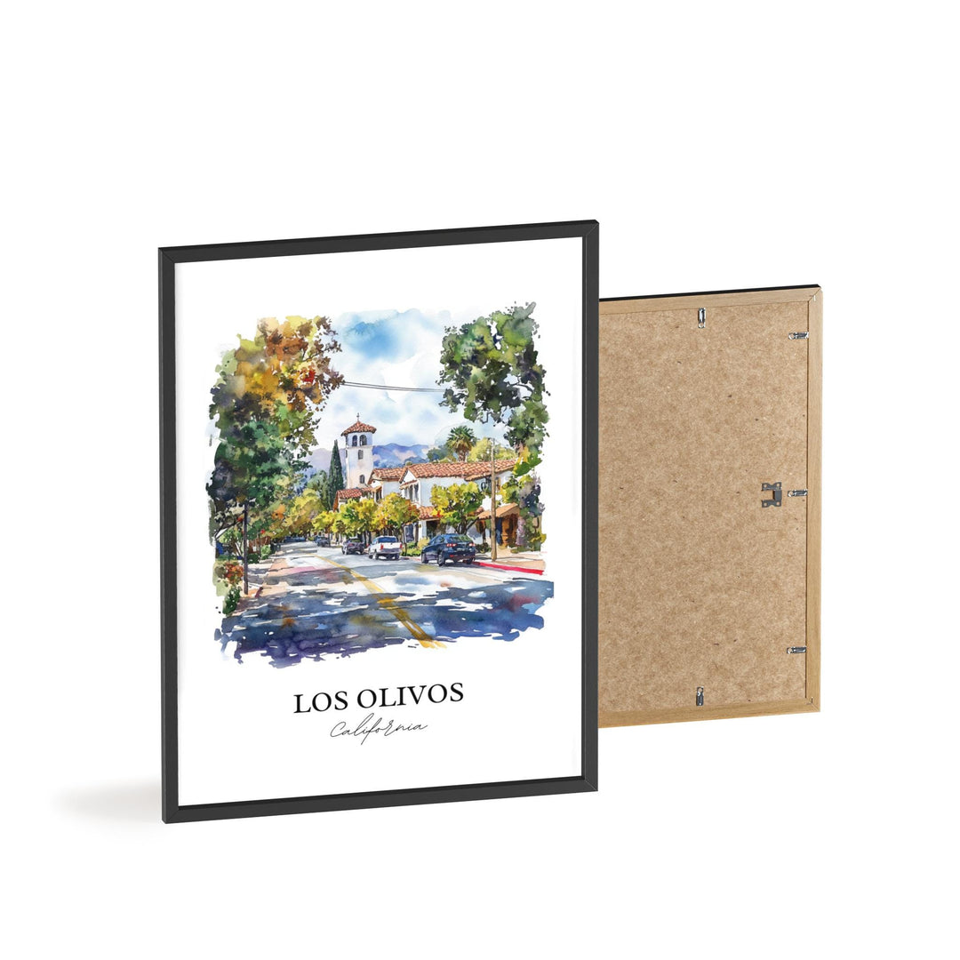 Los Olivos CA Wall Art, Santa Barbara Print, Santa Ynez Valley, Los Olivos California Gift, Travel Print, Travel Poster, Housewarming Gift