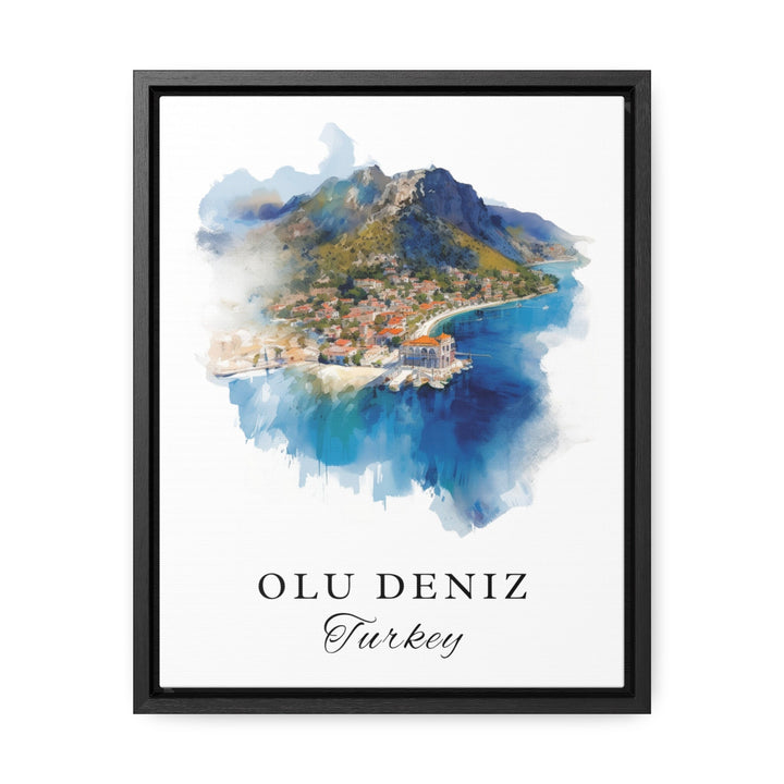 Olu Deniz Turkey wall art - Turkey, Olu Deniz poster, Ölüdeniz Wedding gift, Birthday present, Custom Text, Personalised Gift