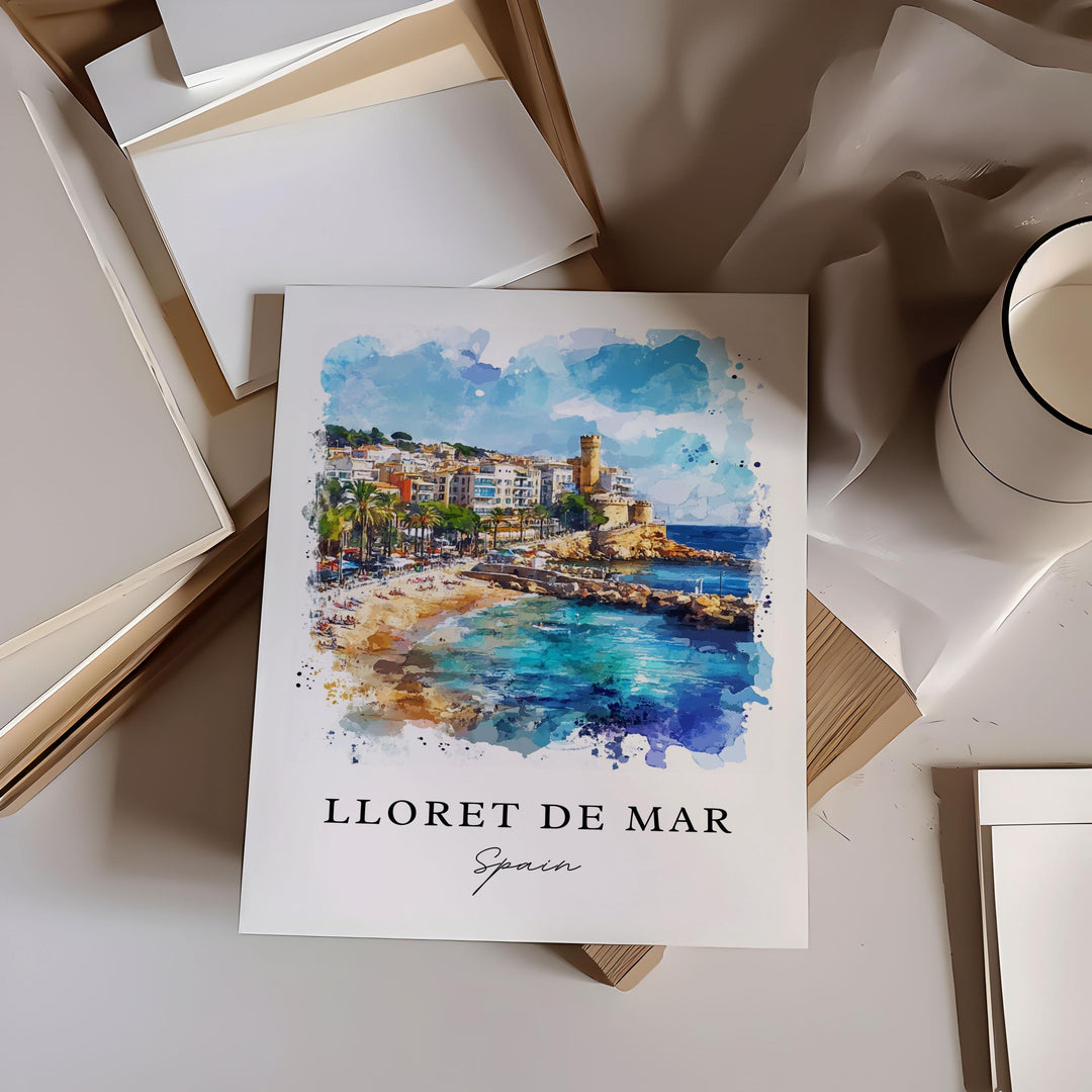 Lloret de Mar, Spain – Watercolor Art Print