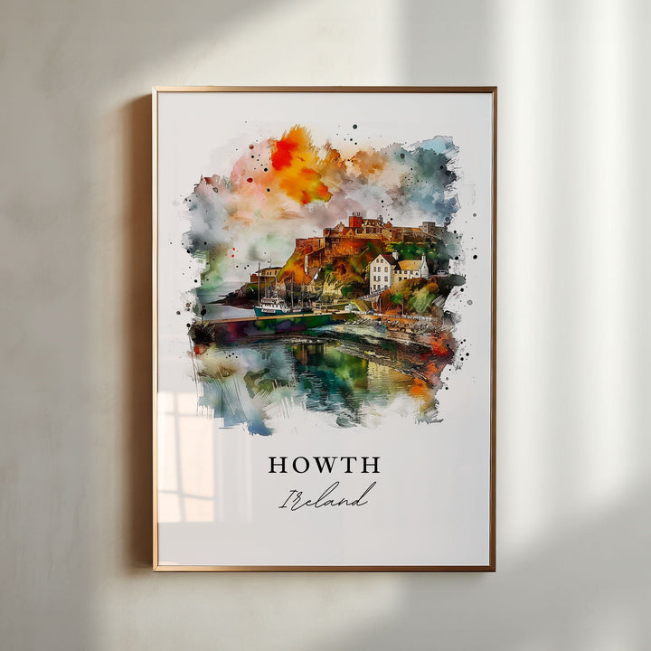 Howth Ireland Wall Art, Howth Print, Ireland Wall Art, Howth Gift, Travel Print, Travel Poster, Travel Gift, Housewarming Gift