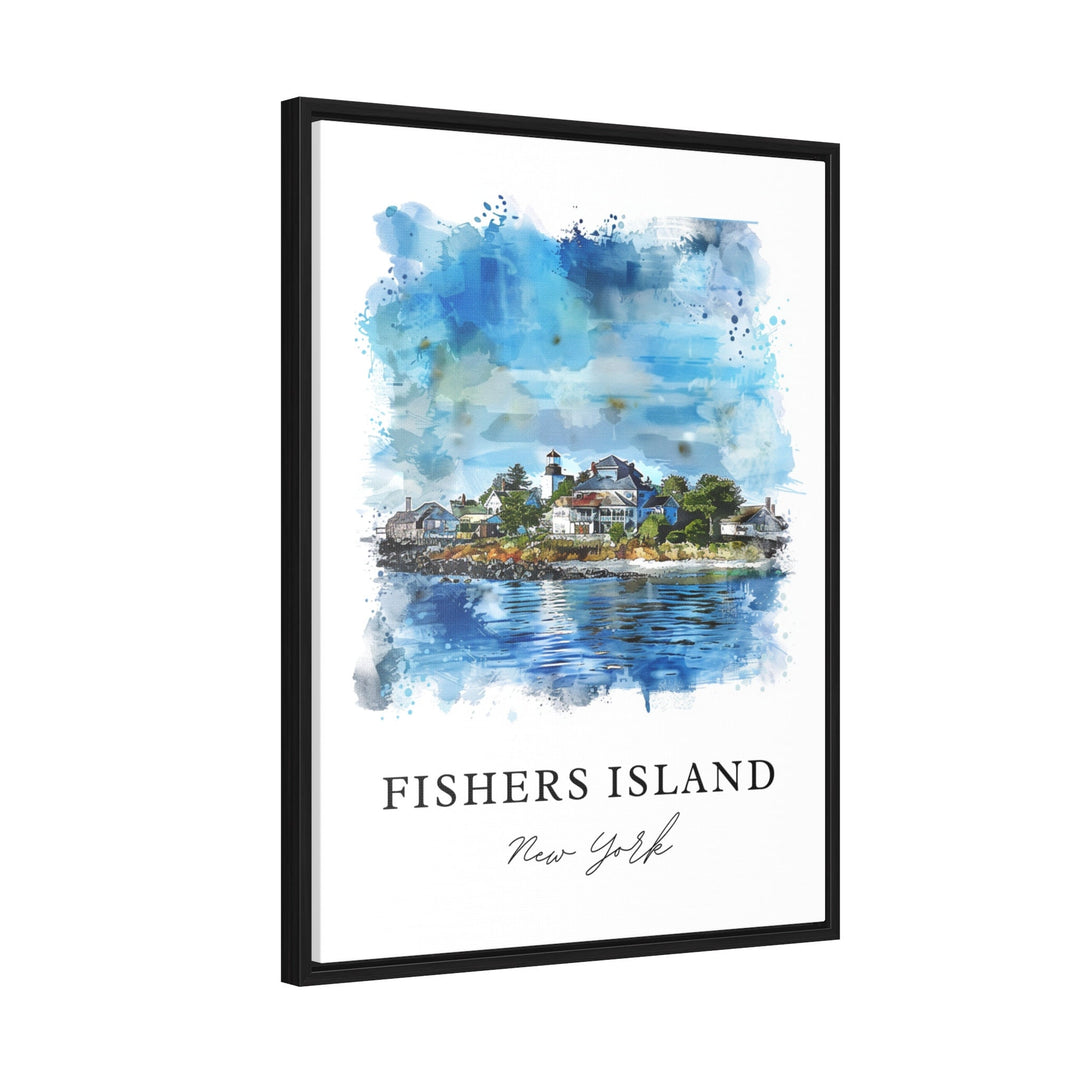 Fishers Island Art, Fishers Island NY Print, Long Island Watercolor Art, Fishers Island Gift, Travel Poster, Housewarming Gift
