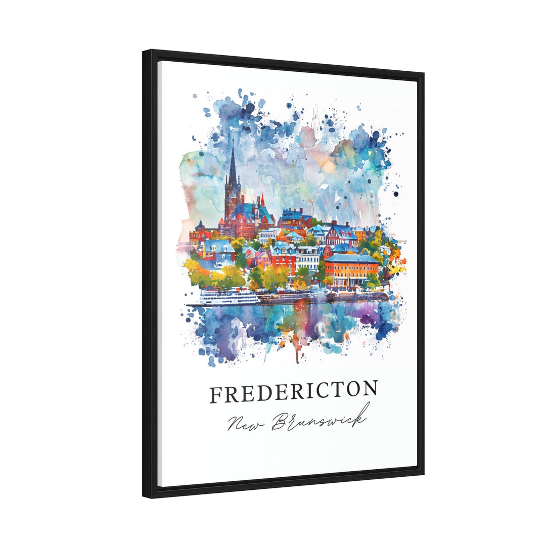 Fredericton Wall Art, New Brunswick Print, Fredericton Watercolor, New Brunswick Canada Gift,