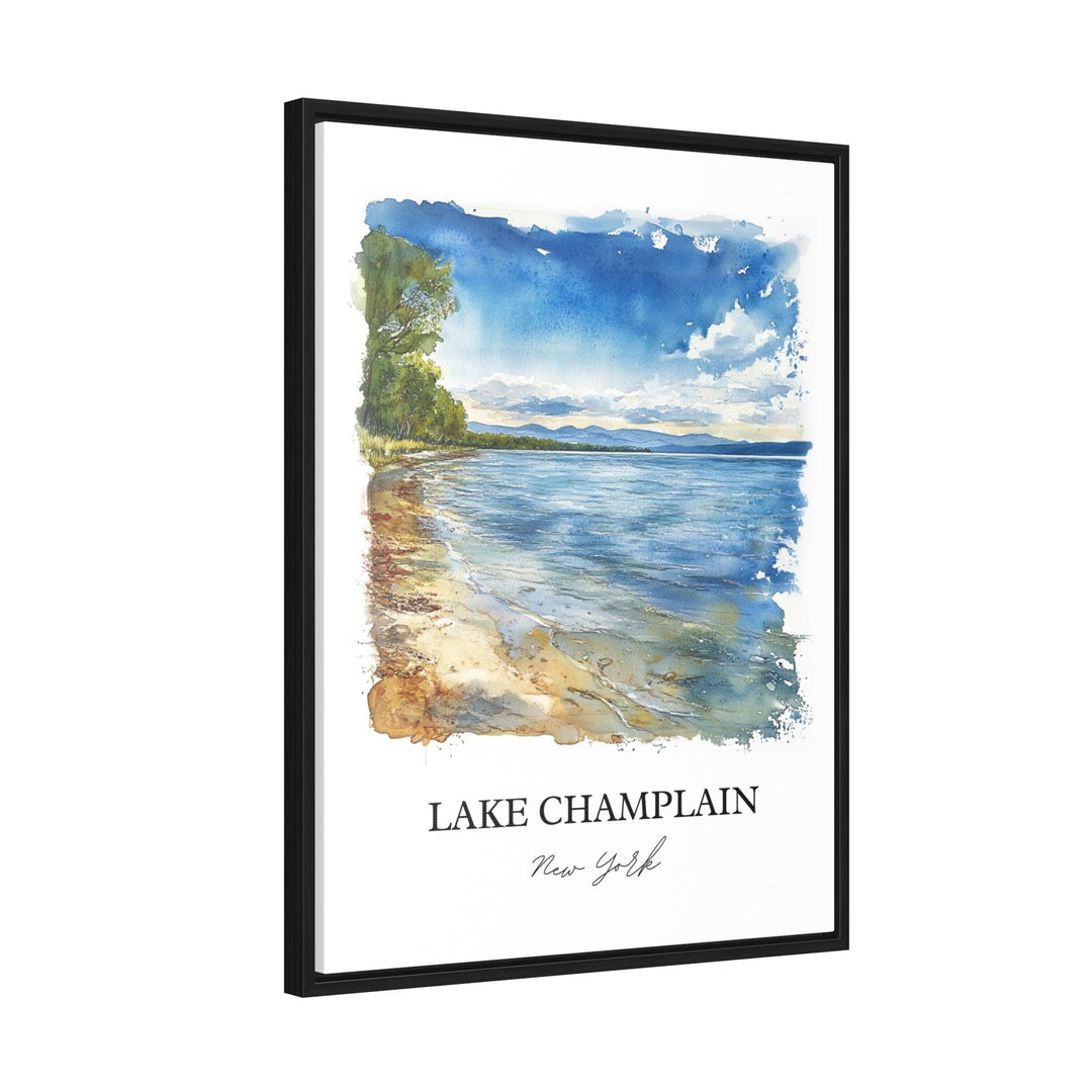 Lake Champlain NY Wall Art, Ticonderoga Print, NY Watercolor Art, Lake Champlain NY Gift, Travel Print, Travel Poster, Housewarming Gift
