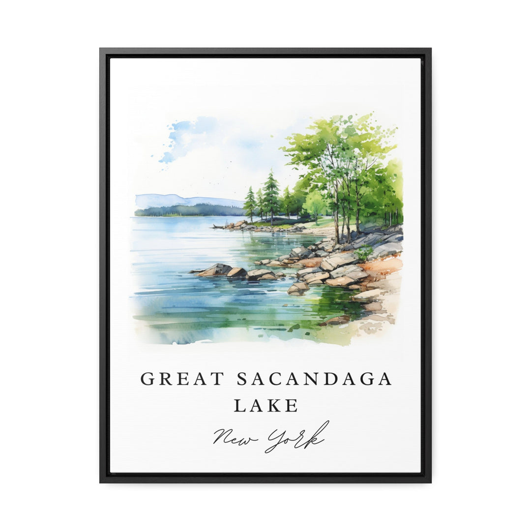 Sacandaga Lake wall art - New York, Sacandaga Lake poster, Sacandaga Wedding gift, Birthday present, Custom Text, Personalized Gift