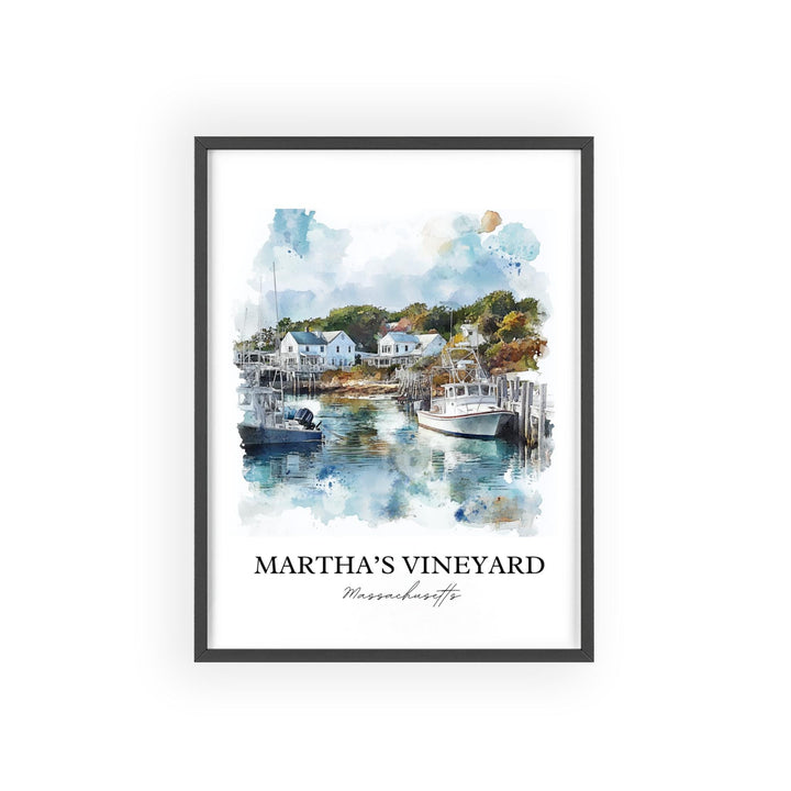 Martha's Vineyard Wall Art, Dukes County Print, Massachusetts Art, Martha's Vineyard Gift, Travel Print, Travel Poster, Housewarming Gift