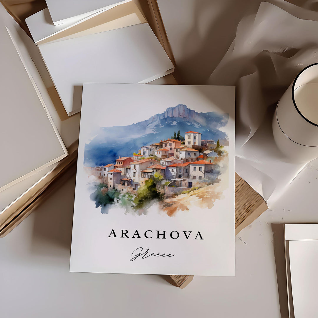 Arachova Wall Art - Greece Print