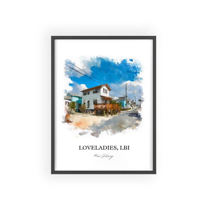Loveladies, New Jersey – Watercolor Art Print