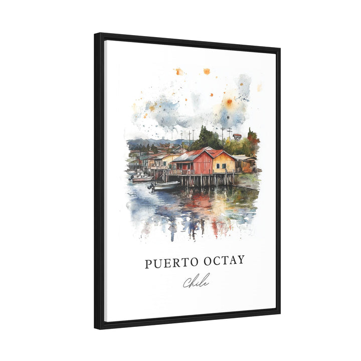 Puerto Octay Wall Art, Puerto Octay Print, Puerto Octay Watercolor, Puerto Octay Chile Gift,