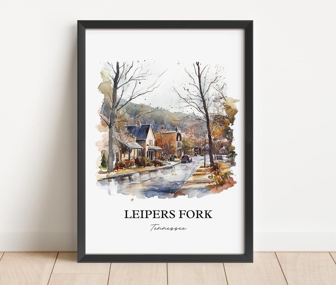 Leipers Fork, Tennessee, USA – Watercolor Art Print