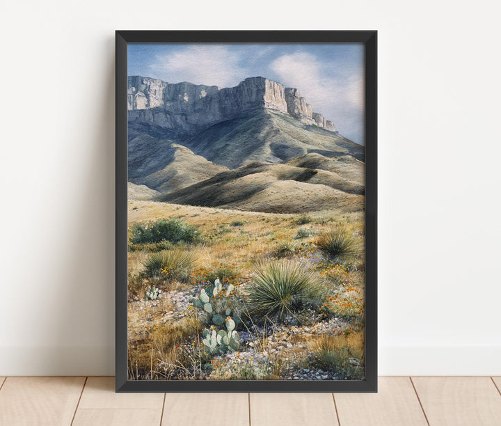 Guadalupe Mountains, Texas – Watercolor Art Print