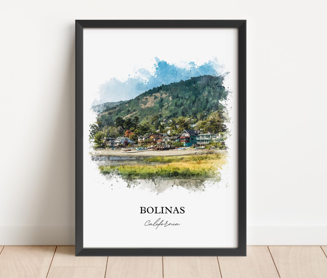 Bolinas, California – Watercolor Art Print