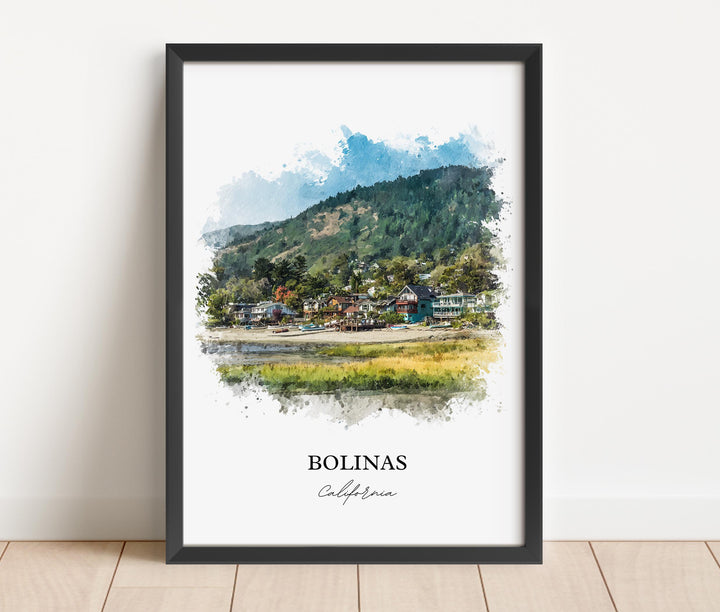 Bolinas, California – Watercolor Art Print