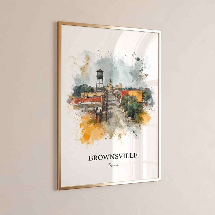 Brownsville, Texas – Watercolor Art Print