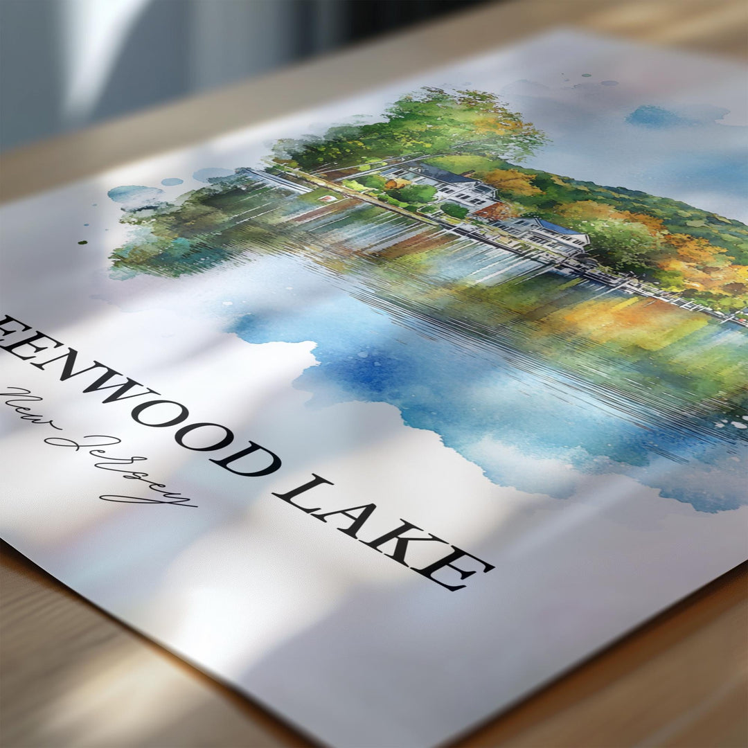 Greenwood Lake Wall Art, Orange County NY Print, Greenwood Lake Artwork, Greenwood Lake Gift, Travel Print, Travel Poster, Housewarming Gift