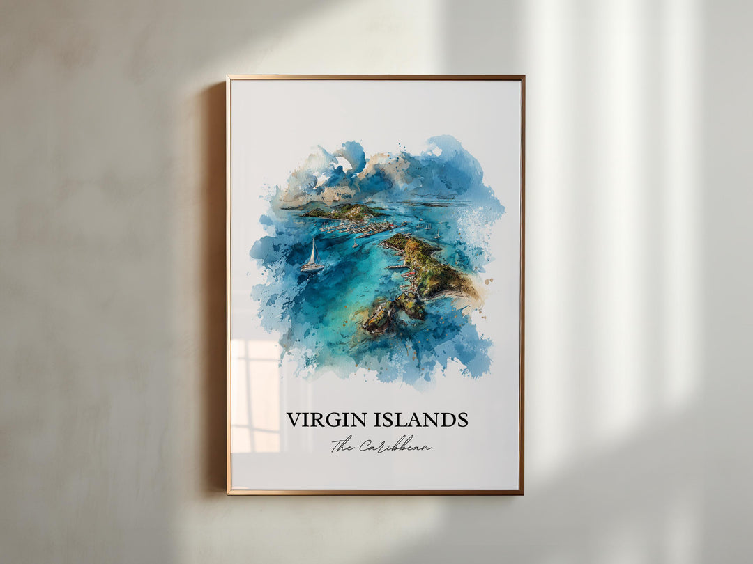 Virgin Islands Wall Art, Caribbean Prints, US Virgin Islands Artwork, Virgin Islands Gift, Travel Print, Travel Poster, Housewarming Gift