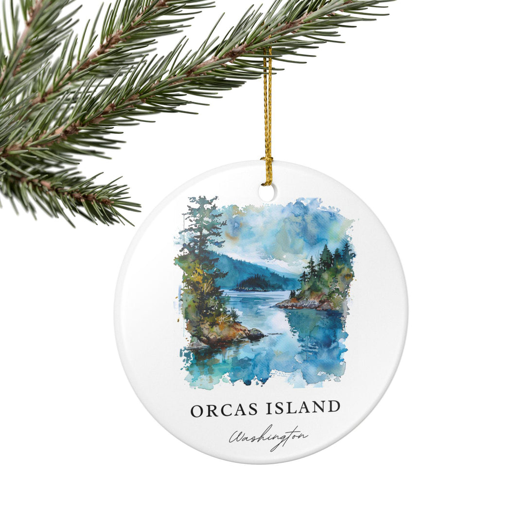 Orcas Island Ornament: Unique Orcas Island Souvenir, Orcas Island Xmas Decor, and Authentic Washington Gift