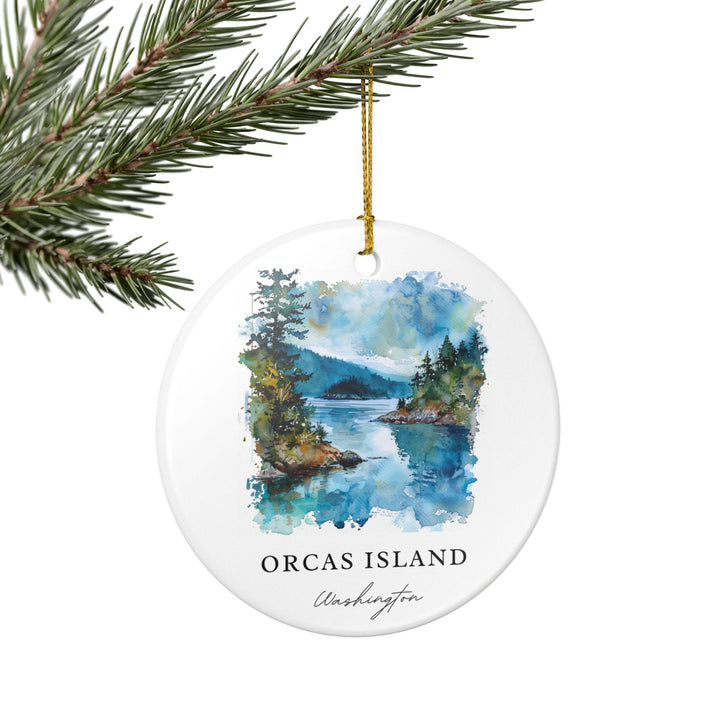 Orcas Island Ornament: Unique Orcas Island Souvenir, Orcas Island Xmas Decor, and Authentic Washington Gift