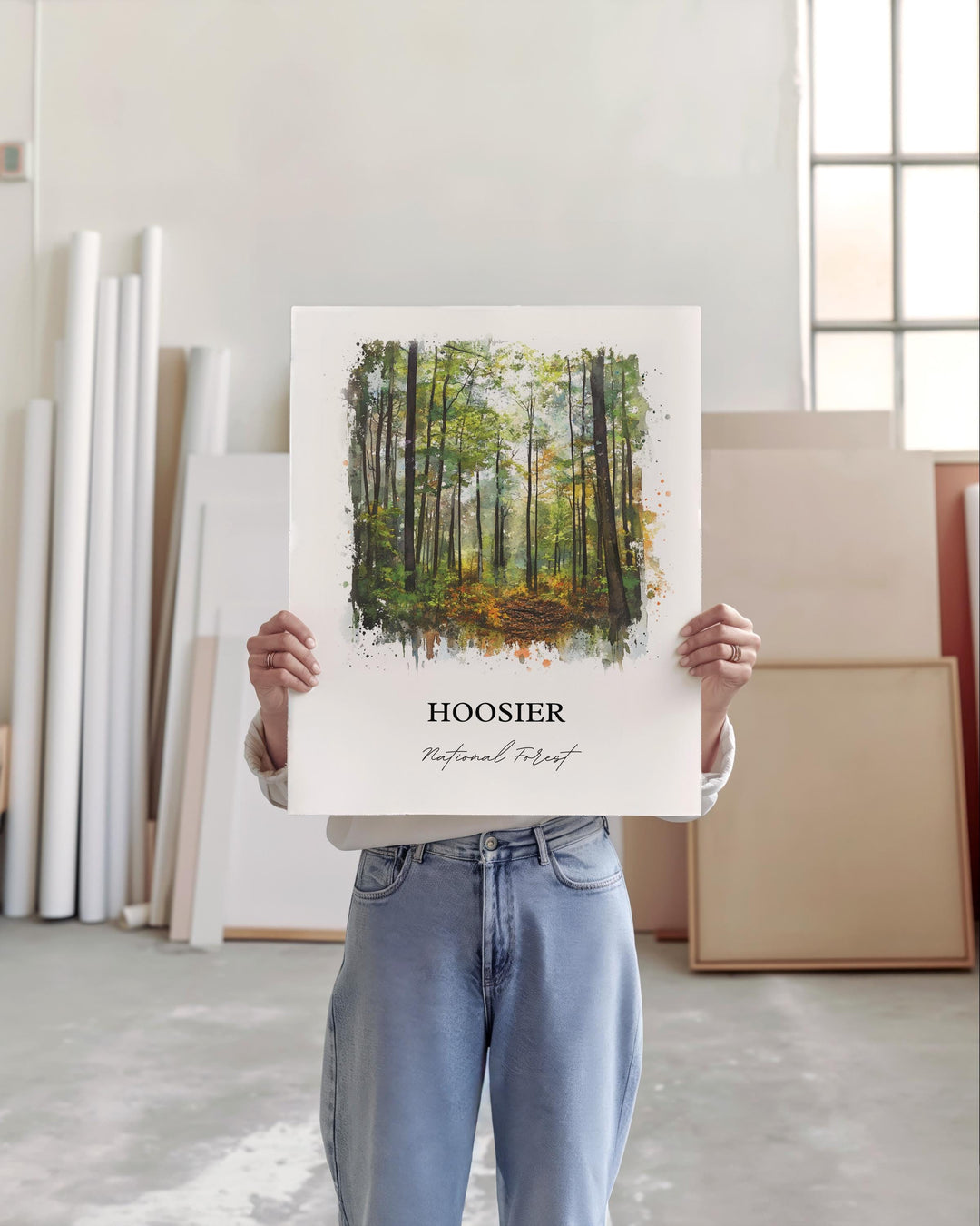Hoosier National Forest, Indiana – Watercolor Art Print