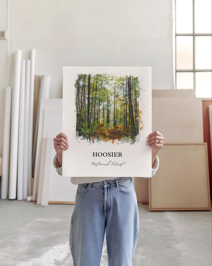 Hoosier National Forest, Indiana – Watercolor Art Print