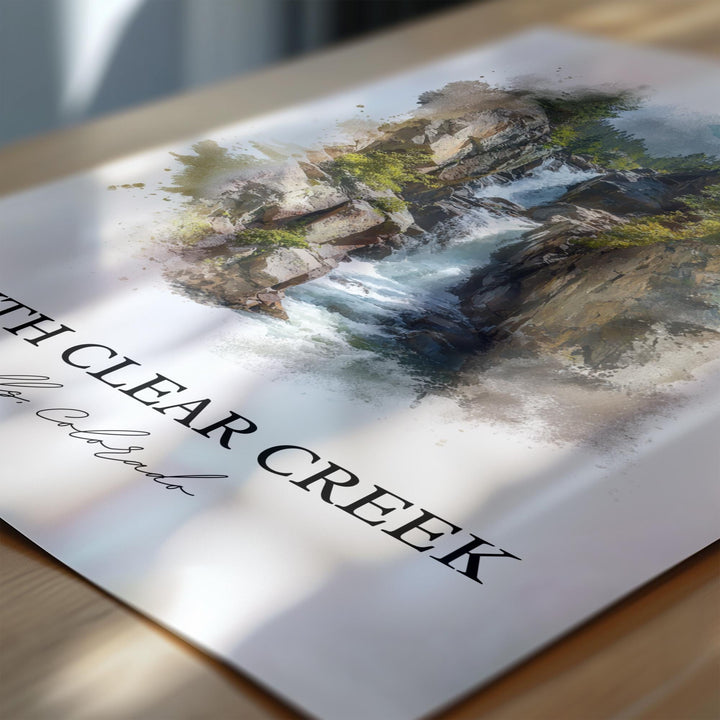South Clear Creek Falls Art, Creede CO Print, Colorado Artwork, South Clear Creek Falls Gift, Travel Print, Travel Poster, Housewarming Gift
