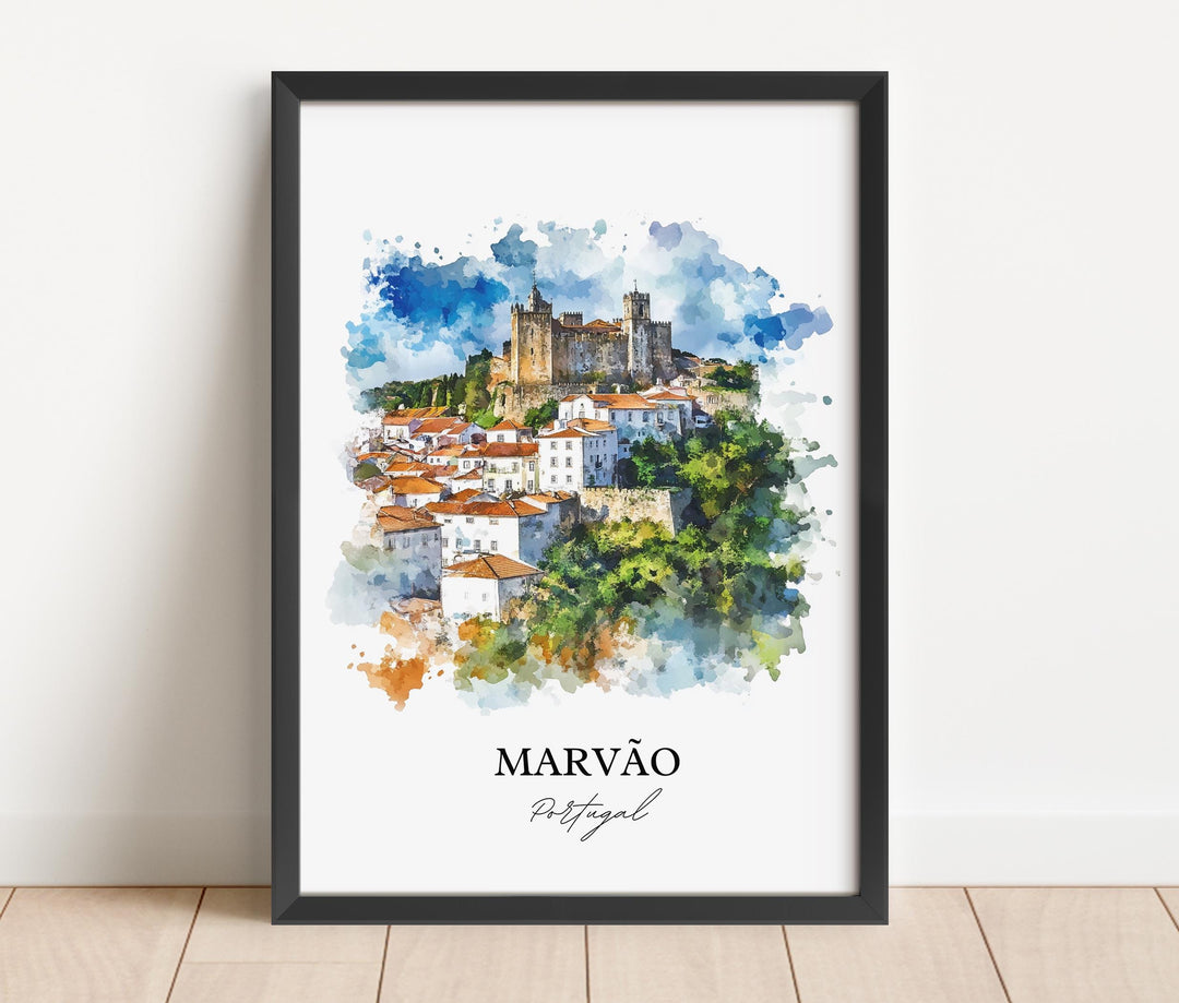 Marvao, Portugal – Watercolor Art Print