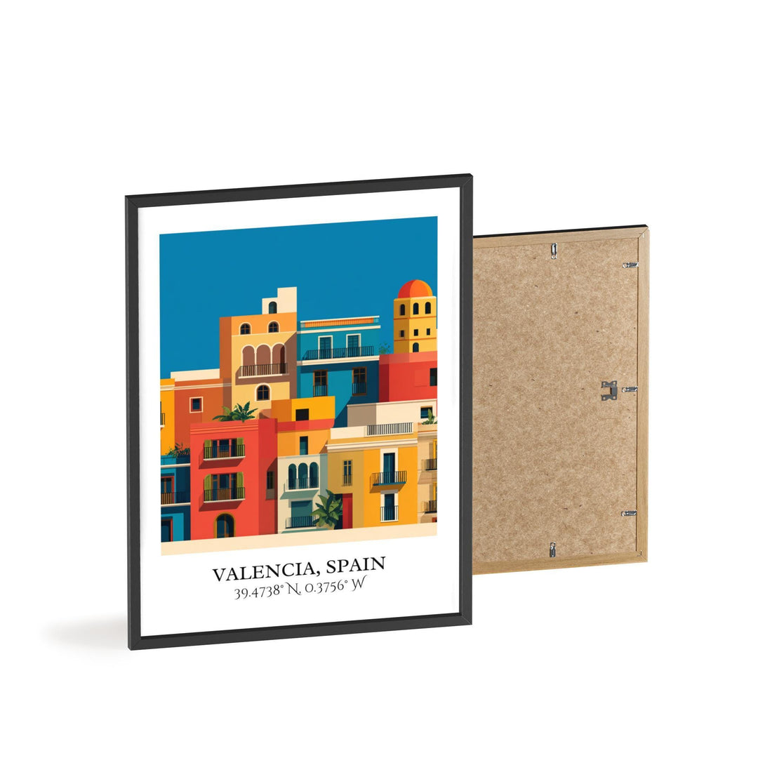 Valencia Spain Art, Valencia Retro Travel Art, Valencia Spain Home Decor, Spain Gift, Spain Travel Art, Travel Prints, Housewarming Gift